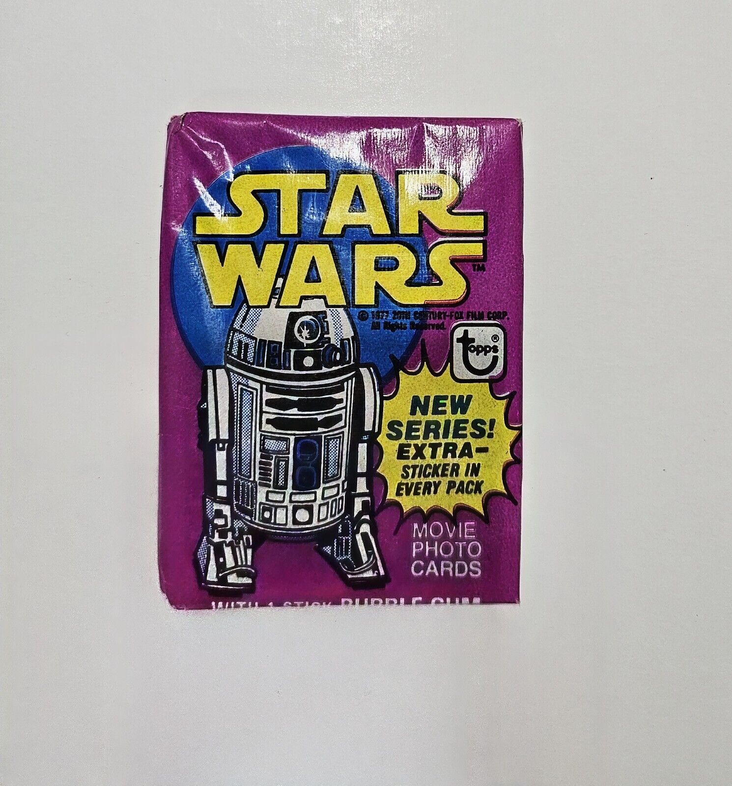 Star Wars Vintage 1977 Series 3 Sealed Wax Pack topps cards & sticker