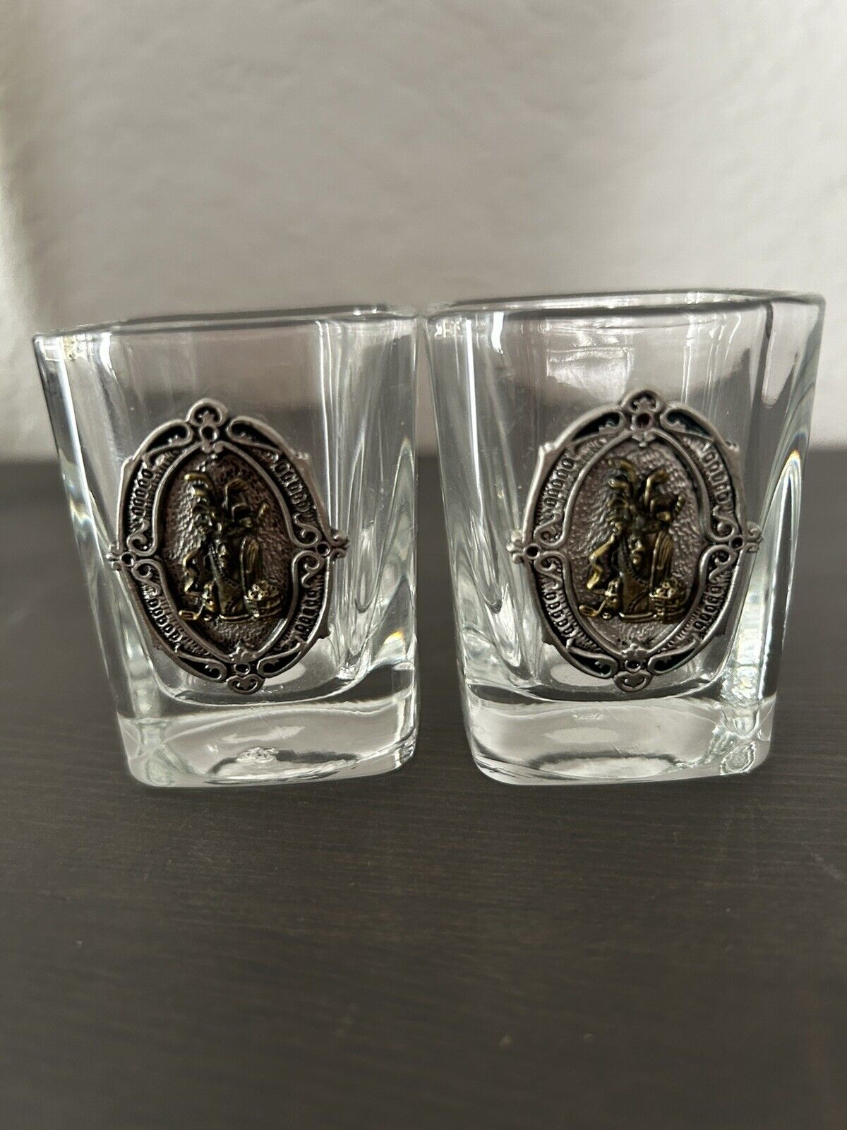Vintage  Clubhouse Golf shot Glass set of 2
