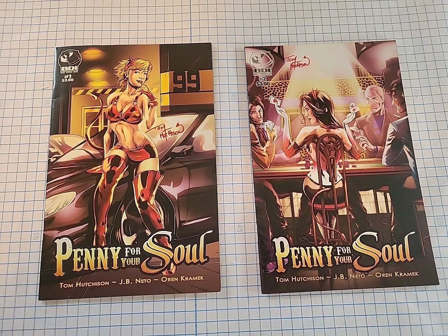 2 Issues Penny for Your Soul #1 and #2 Signed Tom Hutchison EUC 2010