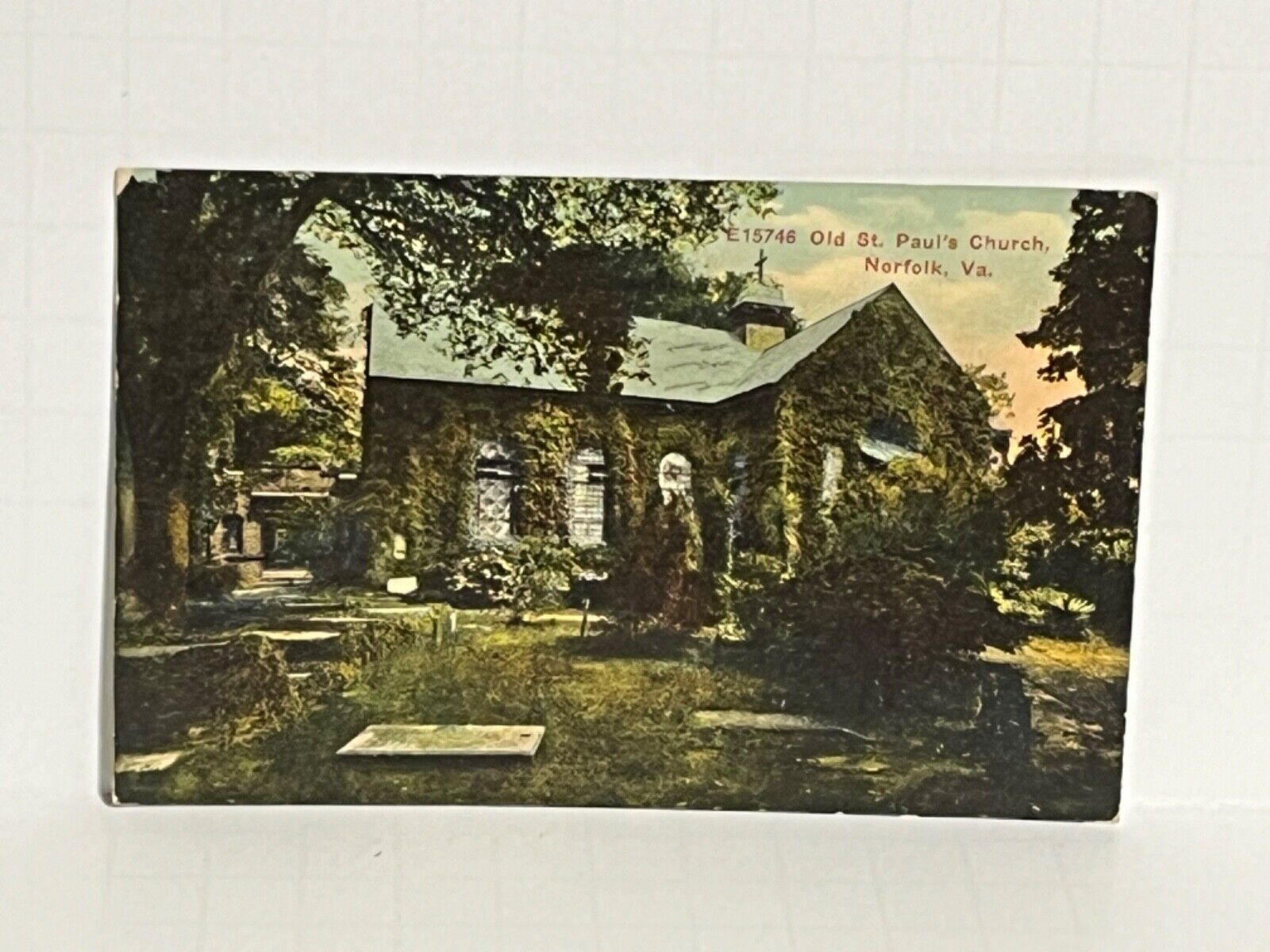 Postcard Old St Paul’s Church Norfolk VA c1914 A59