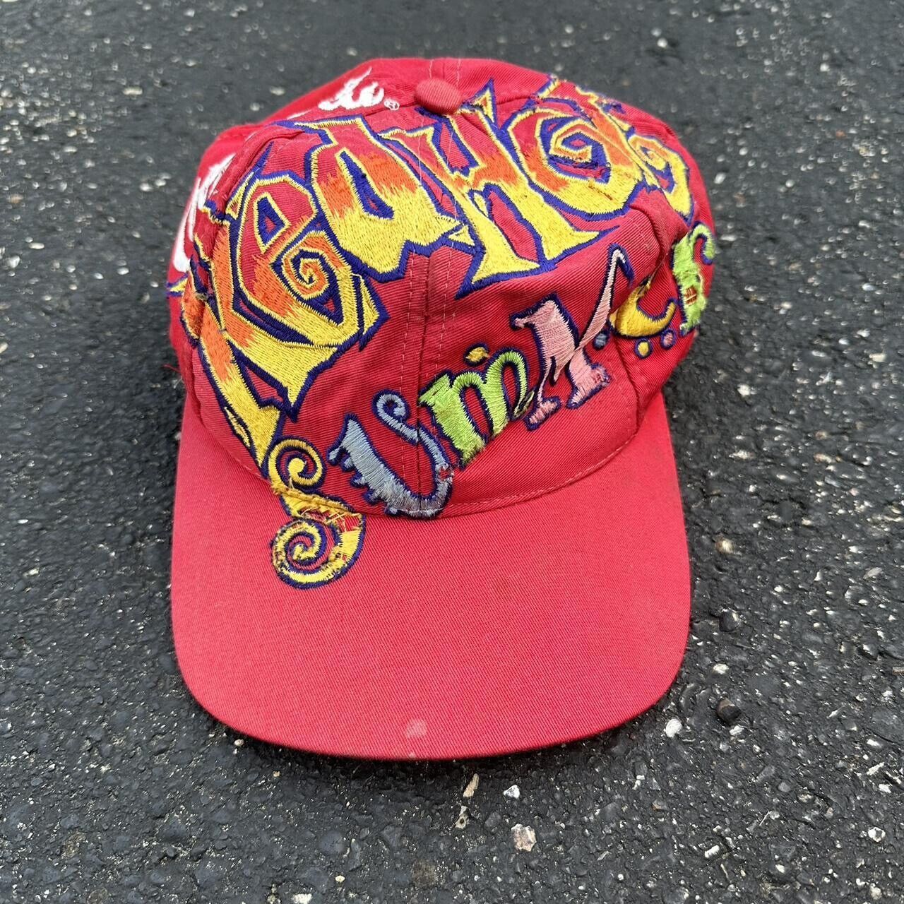 Vintage 90\'s Coca Cola Red Hot Summer Snapback Hat The Game Big Logo Coke