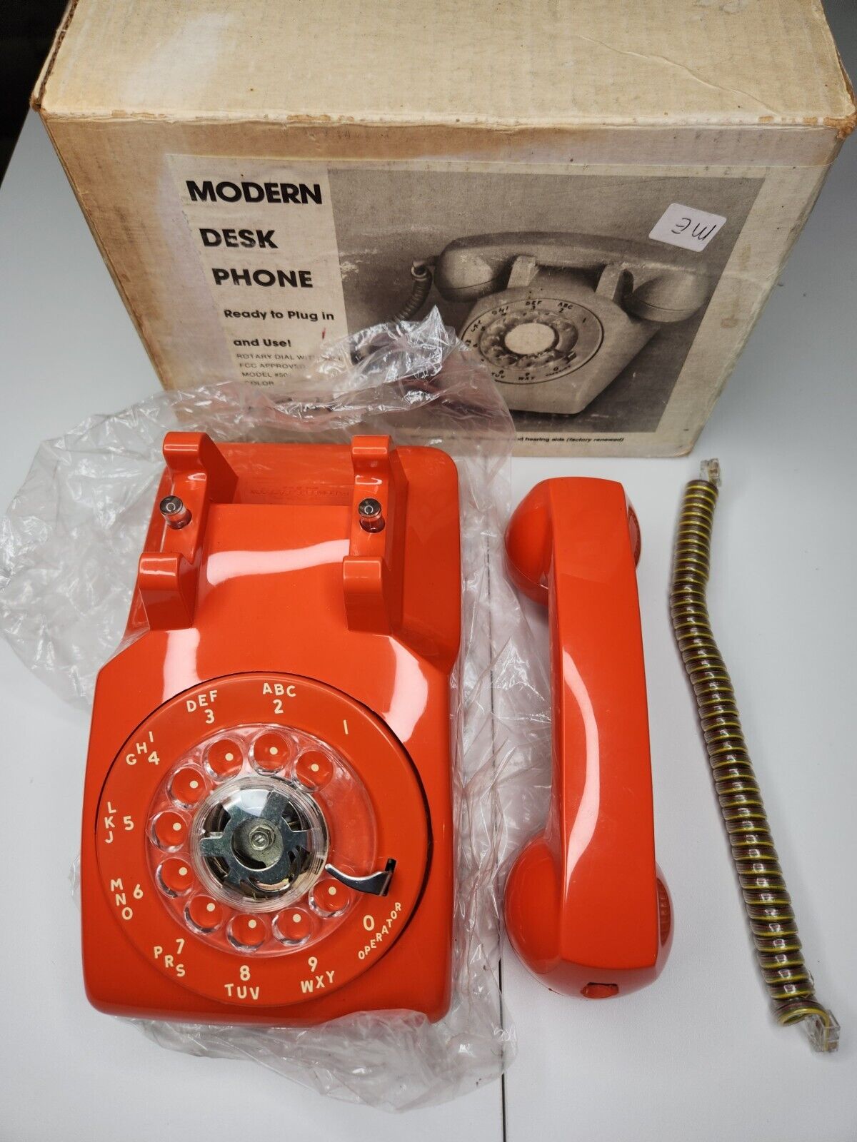 Orange Stromberg-Carlson Rotary Dial Desk Table Phone Telephone Vtg 1970's Retro