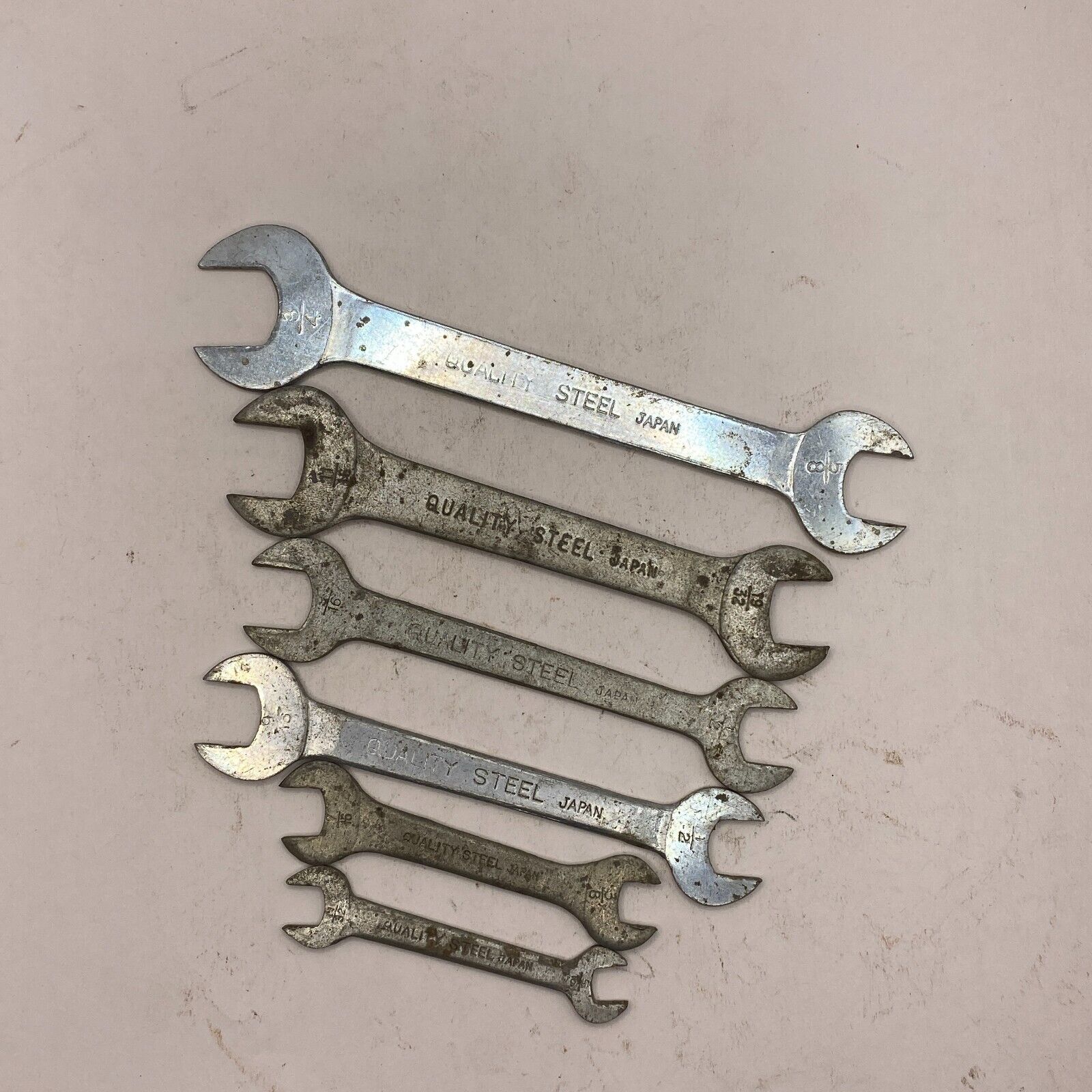 VTG Quality Steel Wrench 3/4x5/8 19/32x11/16 1/2x9/16X2 3/8x7/16 11/32x5/16-6Pcs