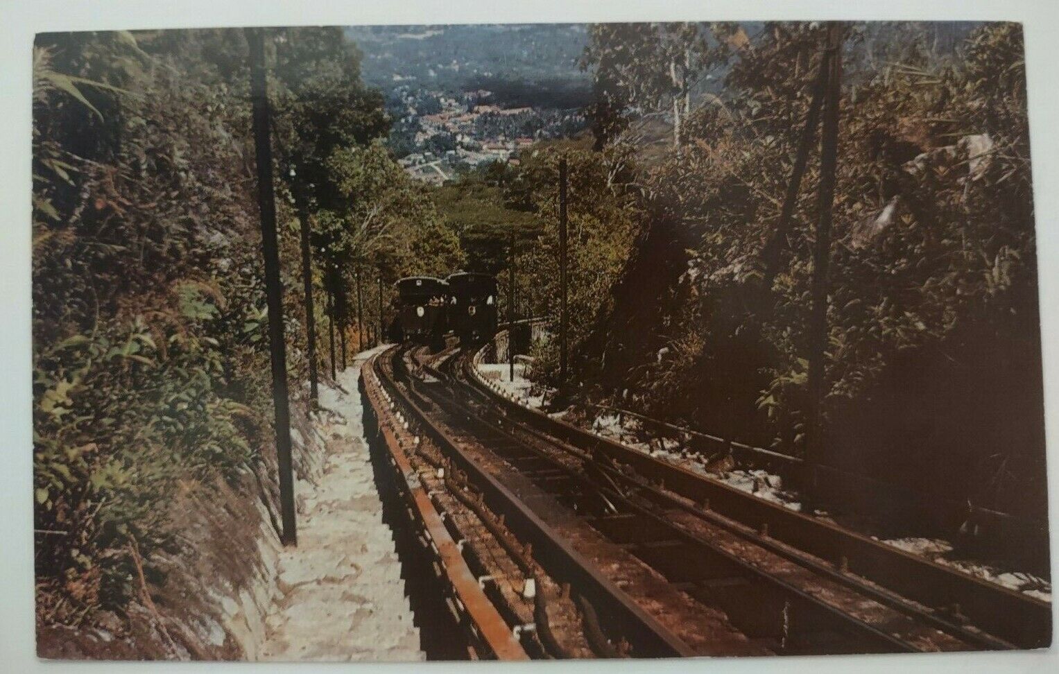 Penang Hill Railway Malaysia Chrome Postcard Unposted  Railroad