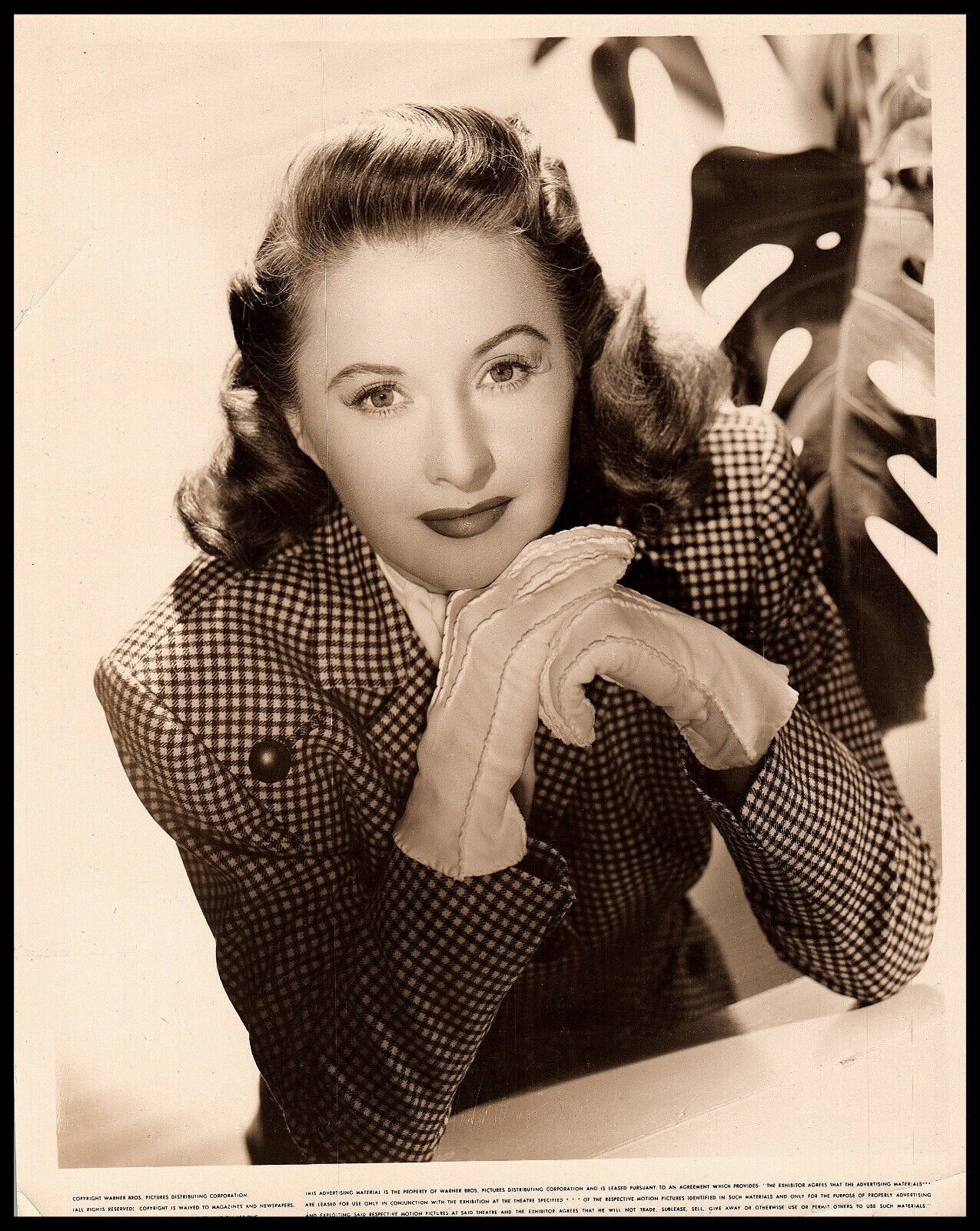 Barbara Stanwyck (1940s) 🎬⭐ Original Vintage - Stunning Portrait Photo K 342