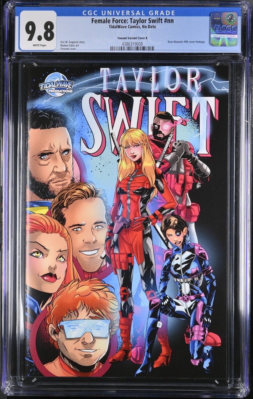 Female Force Taylor Swift New Mutants 98 Variant CGC 9.8 Ltd 100 Lady Deadpool