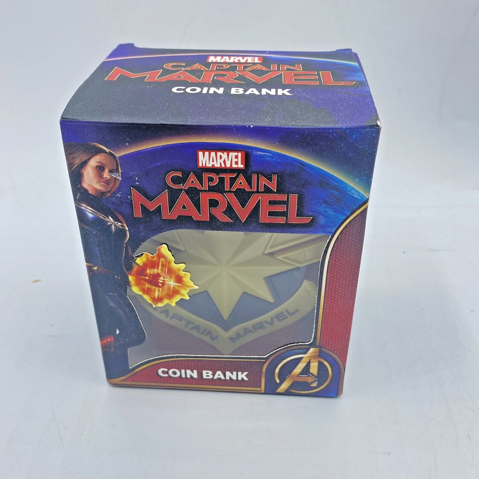 Marvel\'s Captain Marvel Coin Bank Advengers Logo Culture Fly