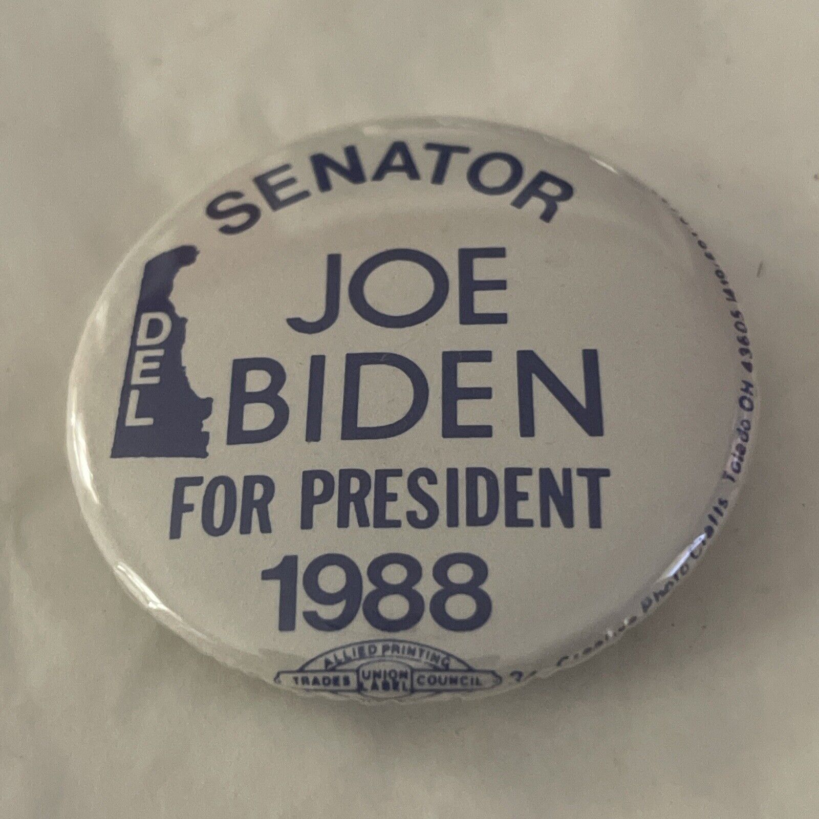 Rare Vintage Senator Joe Biden For President 1988