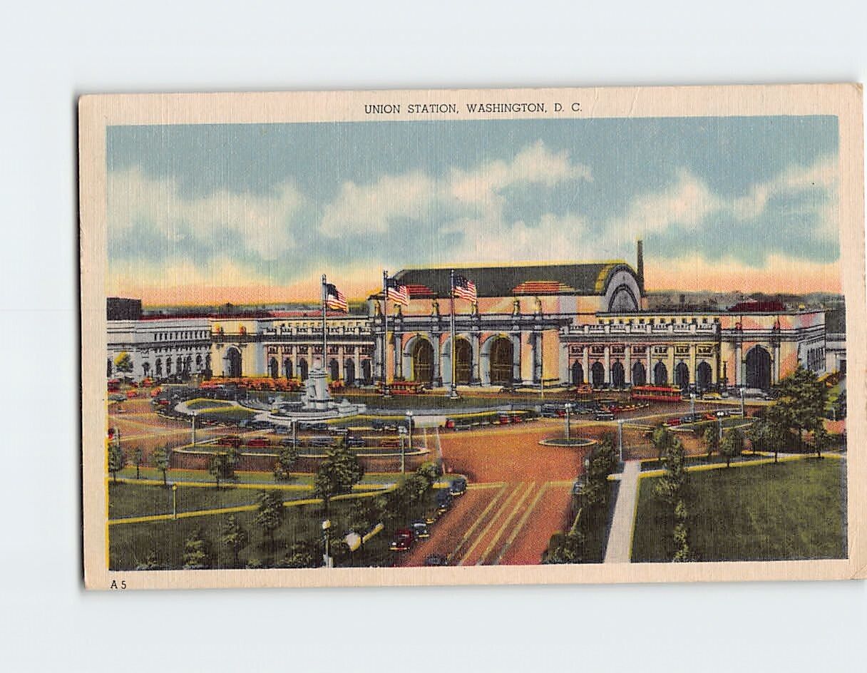 Postcard Union Station Washington DC USA North America