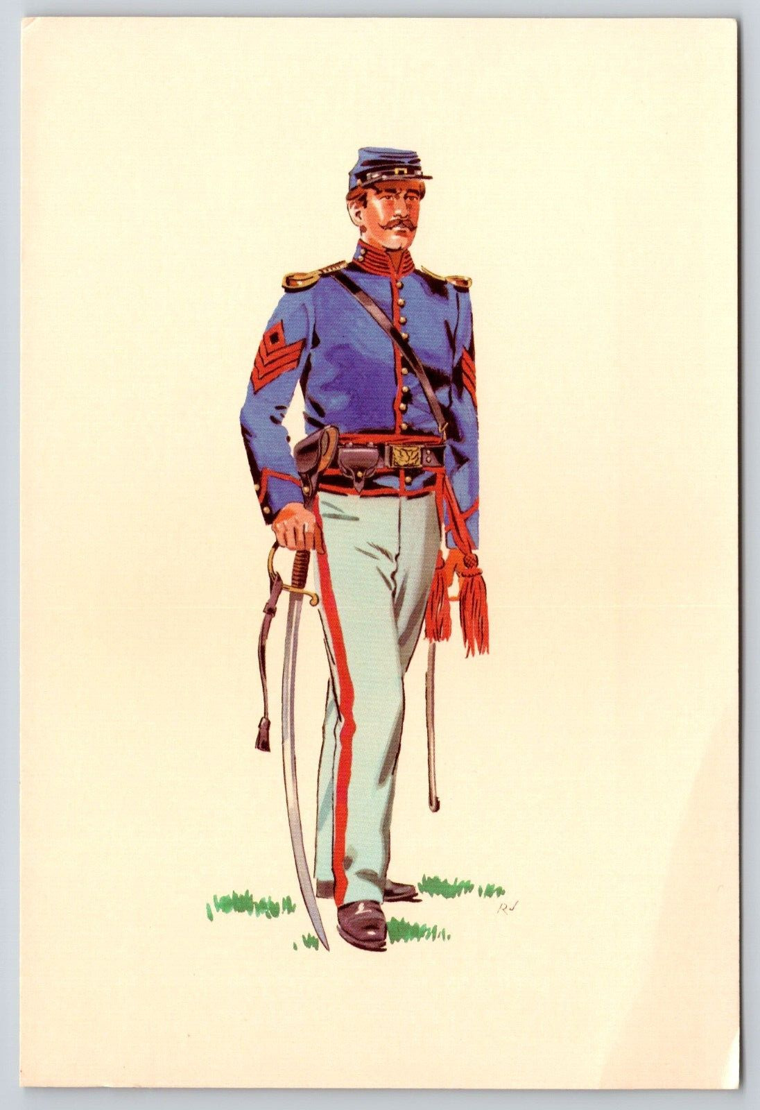 Union Sergeant 1862-1863 2nd Independent Ohio Battery Soldier Postcard UNP 6x4