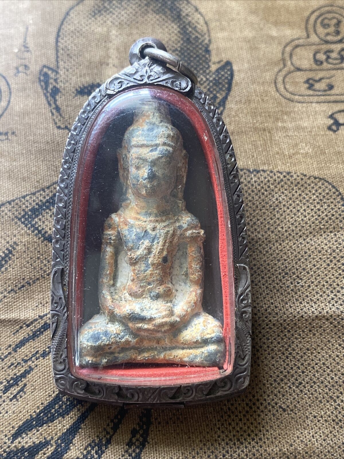 Phra Roung Nang ,Lopburi ,Wat Phra Sri Mahathat Buddha Amulet ,Silver case