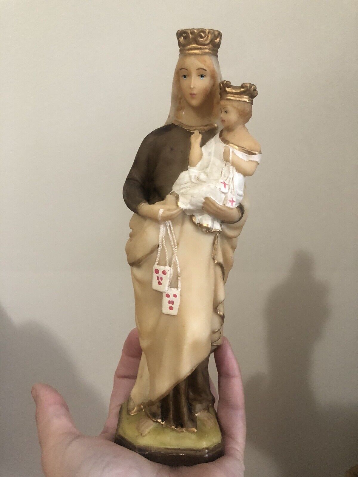 Vintage Our Lady of Mount Carmel Statue