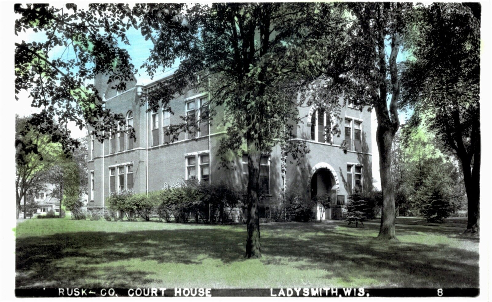Ladysmith RPPC Court House Unused Rusk County 1940 WI