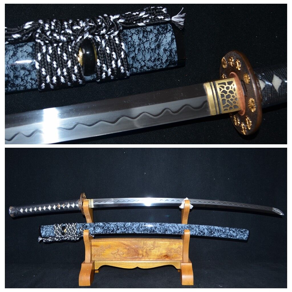 New Clay Tempered T10 Steel Samurai Sword Hand Forge Japanese Katana Sharp Blade