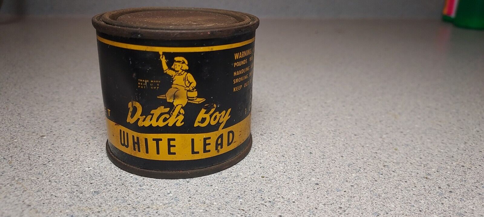 Vintage Advertising DUTCH BOY White Lead 1 lb. Paint Can Full