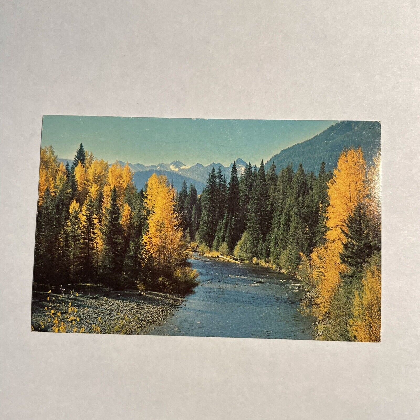 Beautiful British Columbia Canada Vintage Postcard Aerial Changing Colors