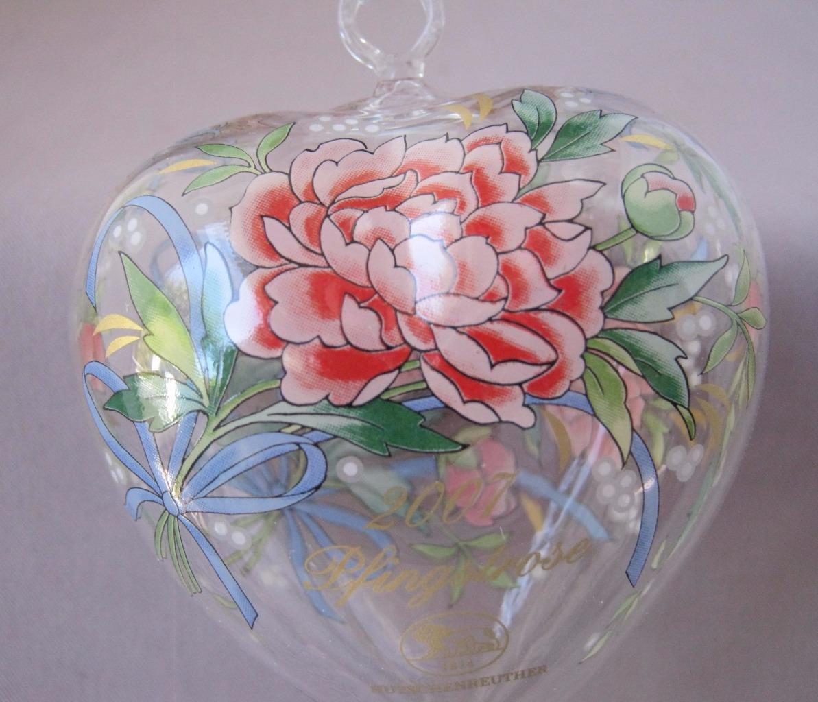 Hutschenreuther Germany Peonies Flower Crystal Heart Limited Ed