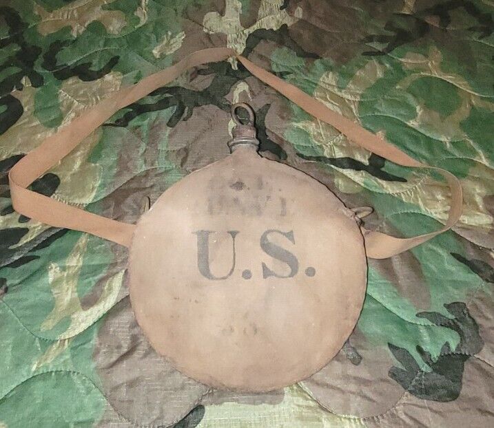 US M1878 2nd US Volunteer Engineers Company E Spanish American War Canteen Named