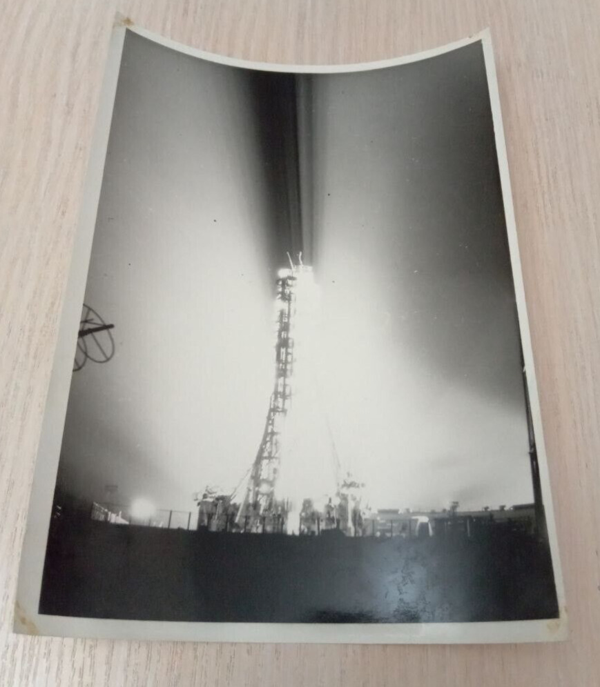 Original space photo Baikonur Cosmodrome installation for launches USSR