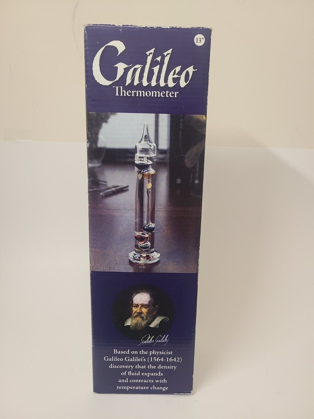 Vintage Galileo Glass Tube Scientific Thermometer 13\