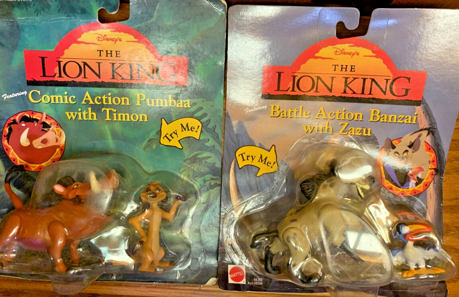 Disney The Lion King Comic & Battle Action Figures Lot of 2 Mattel