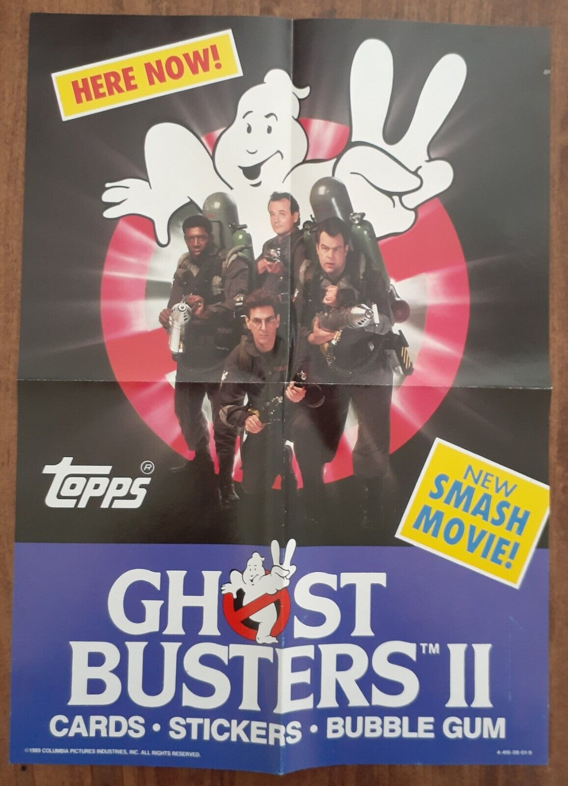 Topps 1989 GHOST BUSTERS II Trading Card Store Display Poster 10 x 14 Mint