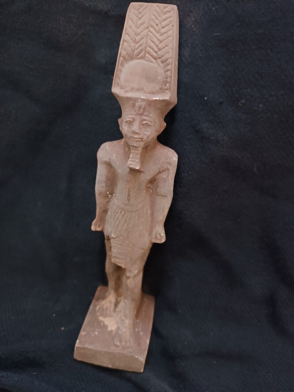Ancient Egyptian Antiquities Statue Of Amun Ra With Hieroglyphics God of Air BC