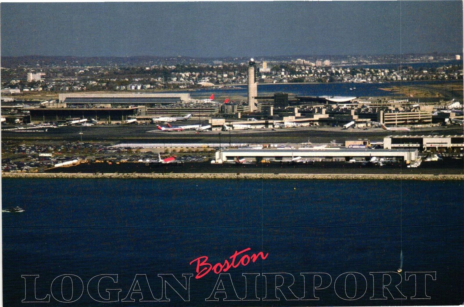 Vintage Postcard 4x6- Logan Airport, Boston, MA.