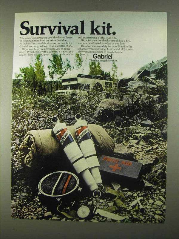 1974 Gabriel Hi Jackers Shocks Ad - Survival Kit
