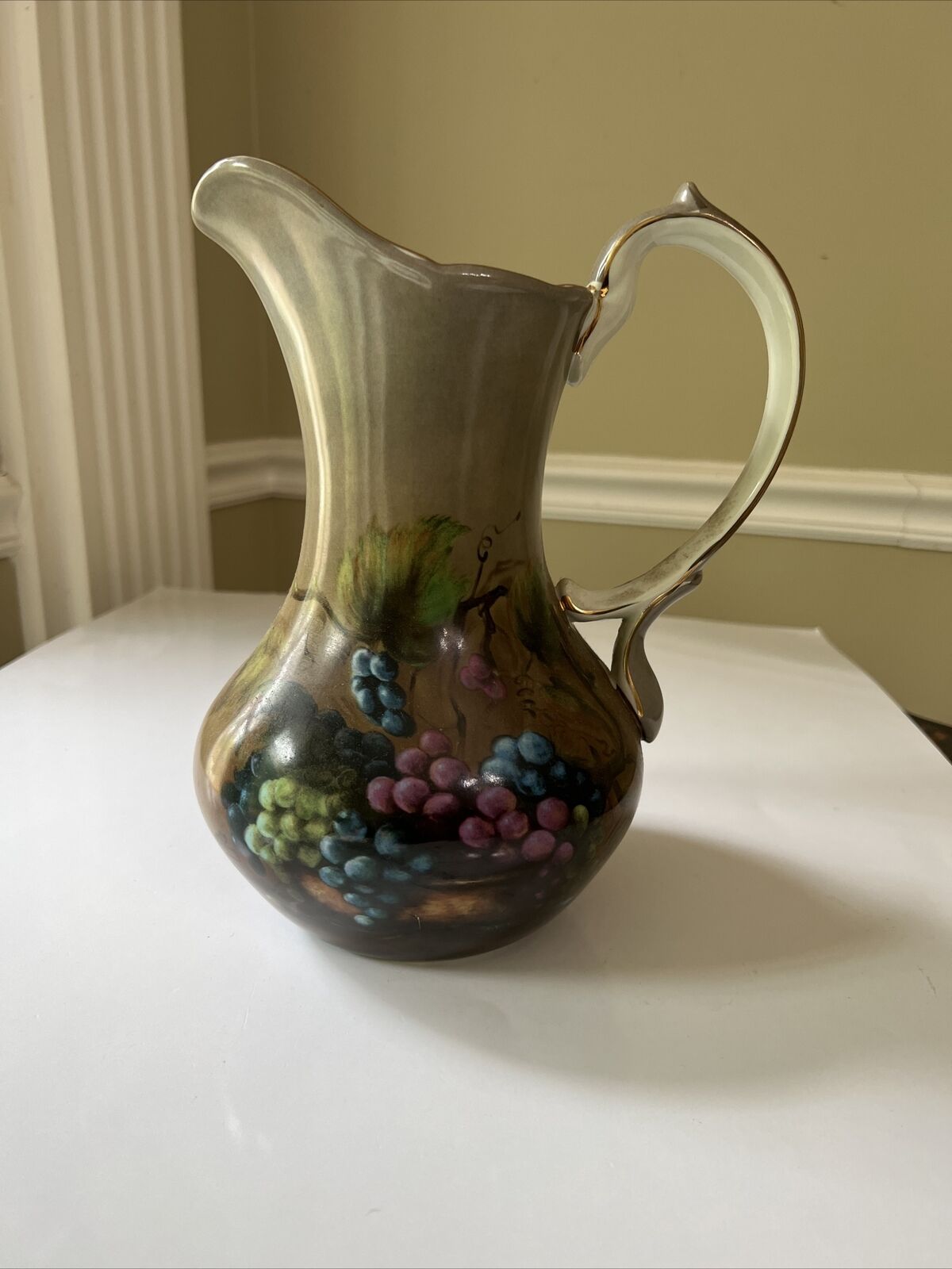 BEAUTIFUL VINEYARD BLESSINGS LARGE PITCHER BY LISA WHITE ARTS COOKSVILLE, TN