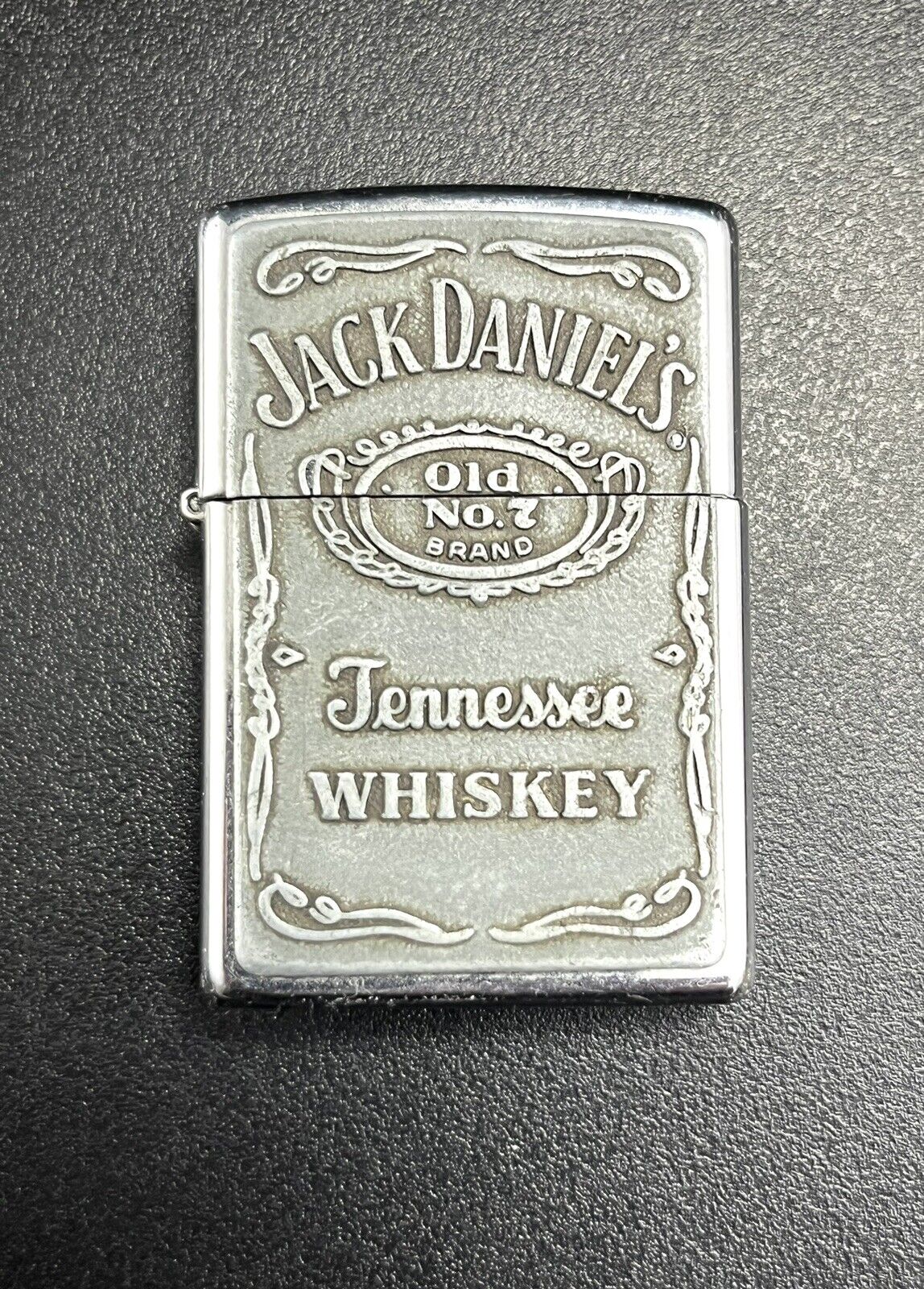 Jack Daniels Whiskey Zippo Lighter Date 2007 WORKS GREAT 