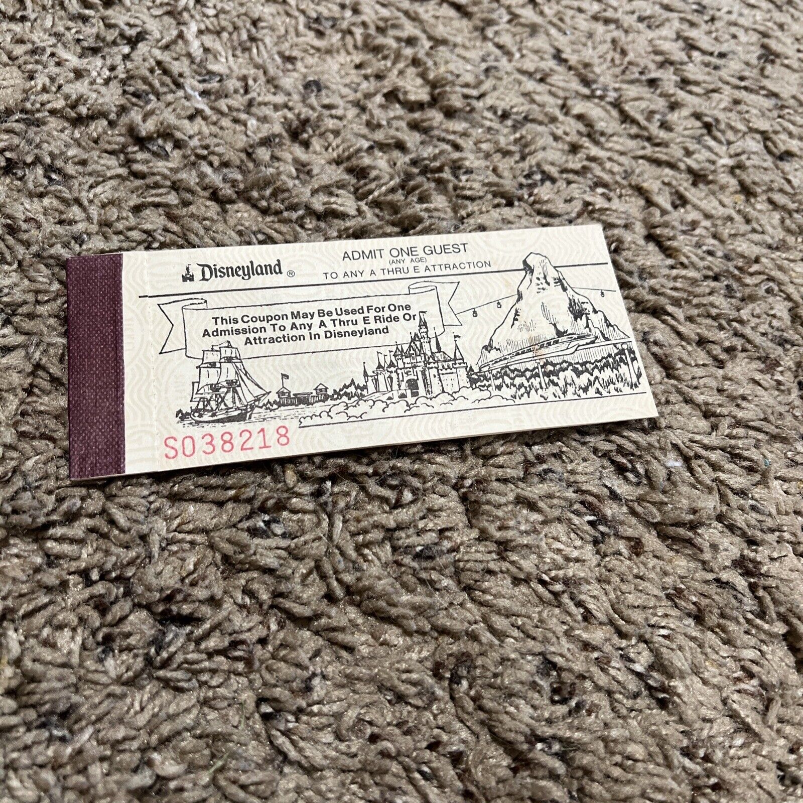 Vintage Disneyland Adult ticket coupon book booklet original old Disney 1970