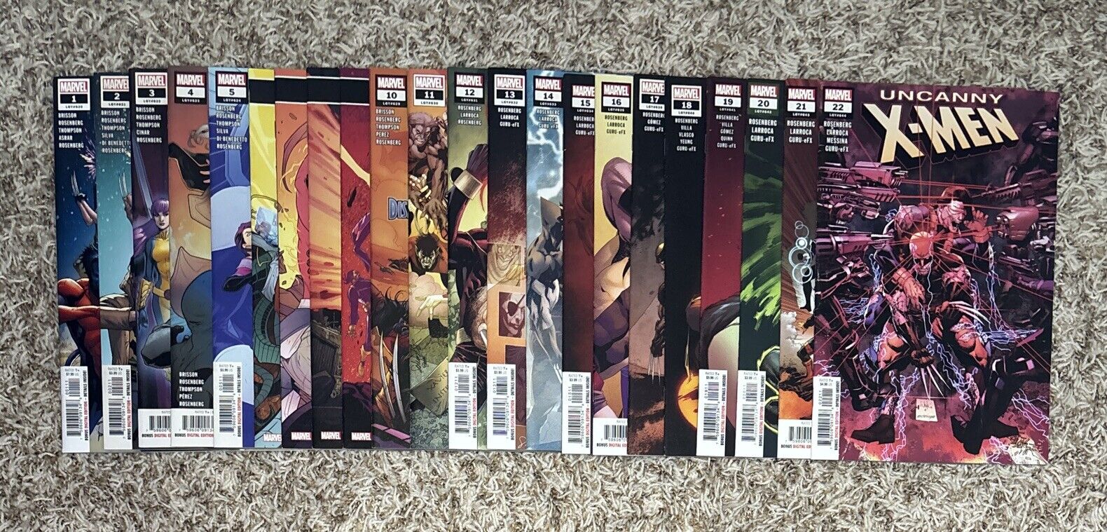 Uncanny X-Men #1-22 * complete 5th series set 1 22 lot * all cover A 2019