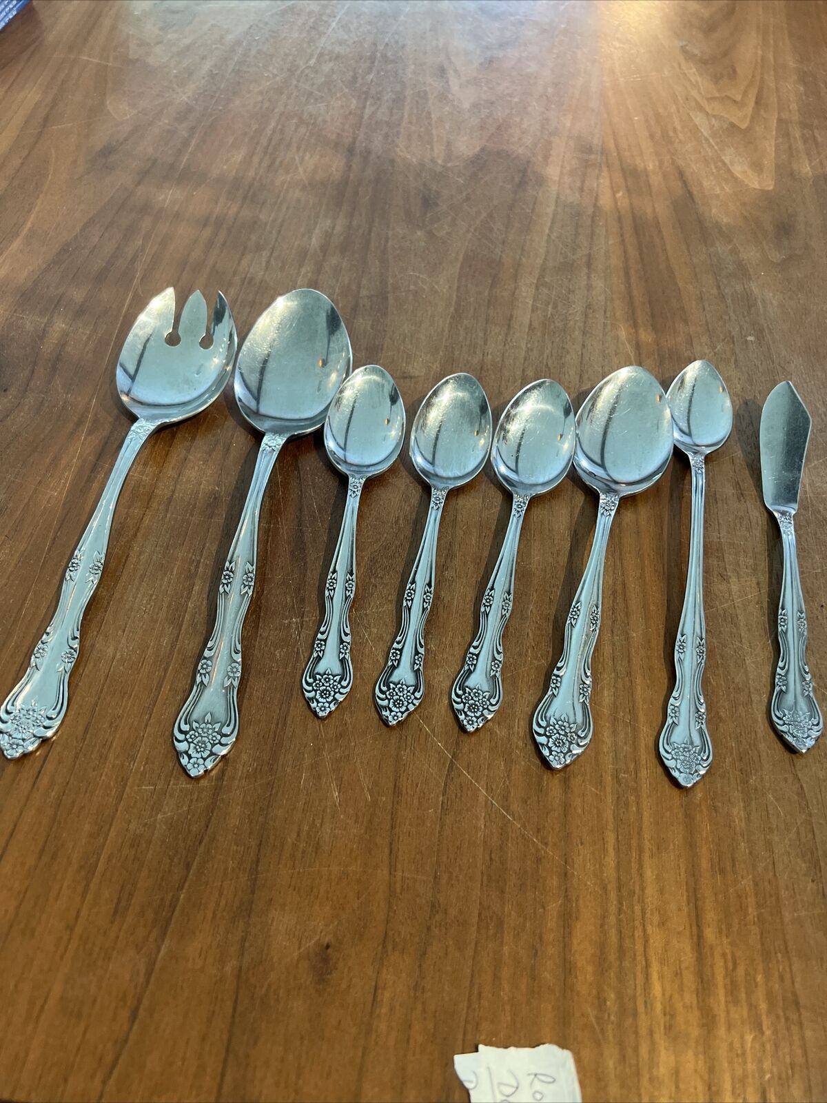 Stanley Roberts Rogers Dream Rose Mixed Spoon Set - 10 Flower - Stainless 8pcs