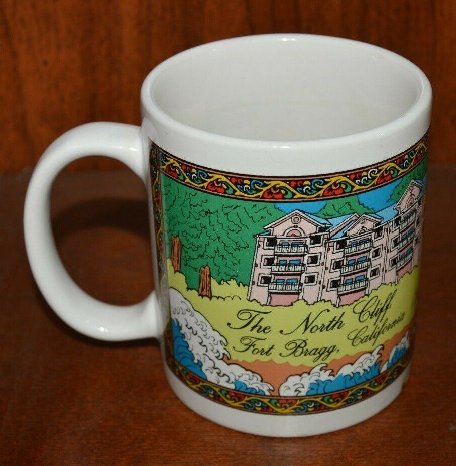 MINTY Vintage The North Cliff Fort Bragg California CA Coffee Mug RARE