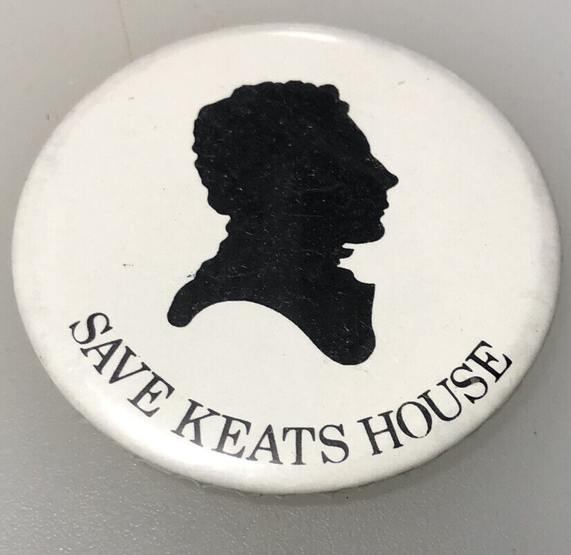 John Keats House Hampstead England Writer Museum Save Vintage Button Pin Pinback