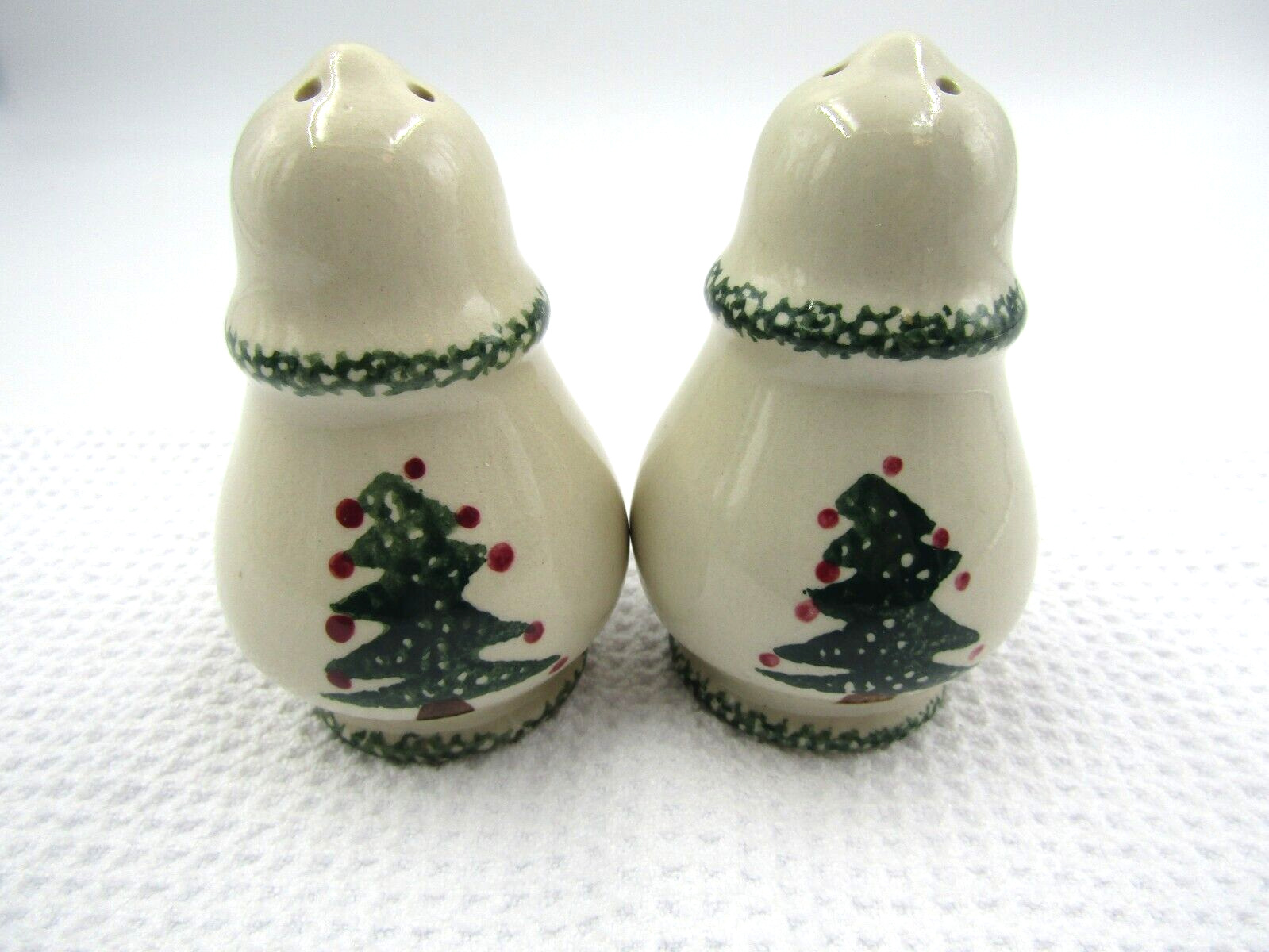 Vintage CHRISTMAS TREE Salt & Pepper Ceramic Set