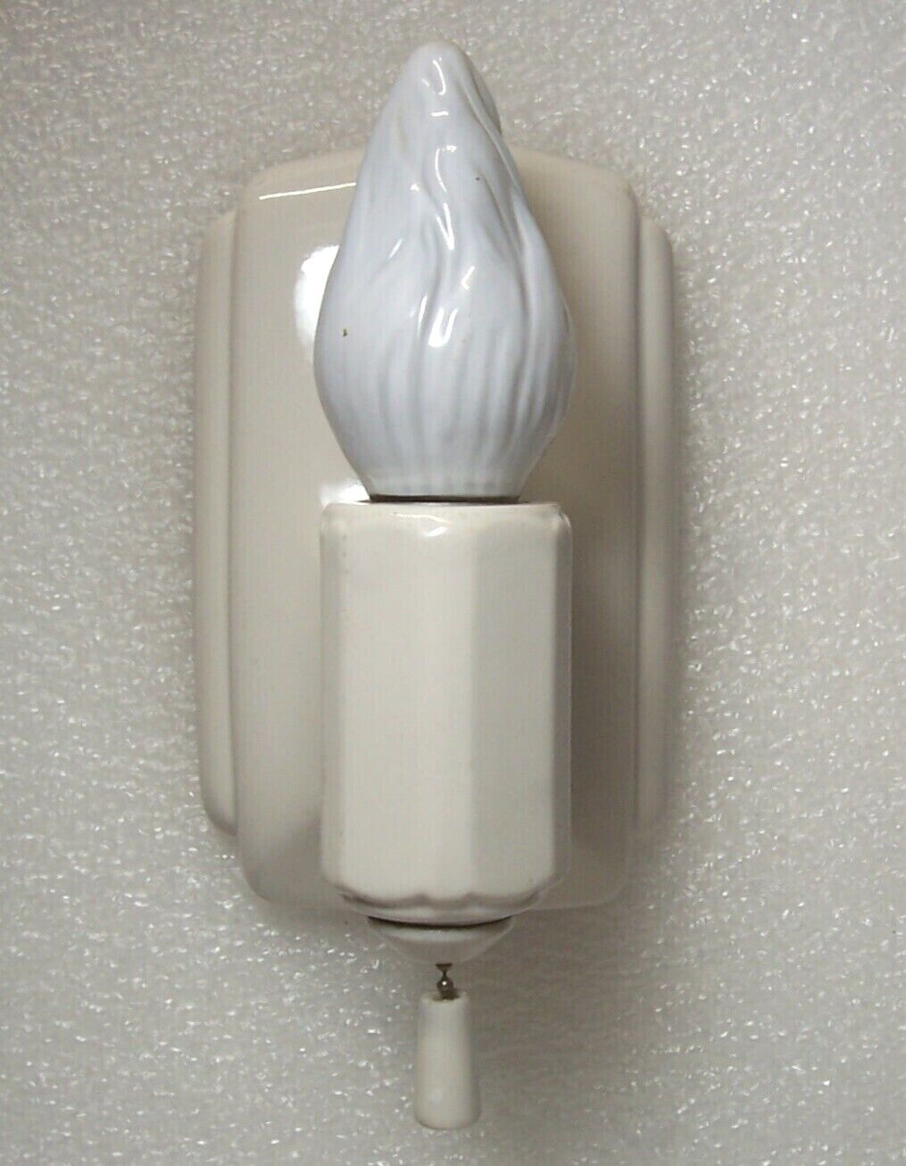 Antique Porcelain Sconce Light Vtg Ceramic Cabin Fixture Art Rewired USA #X67