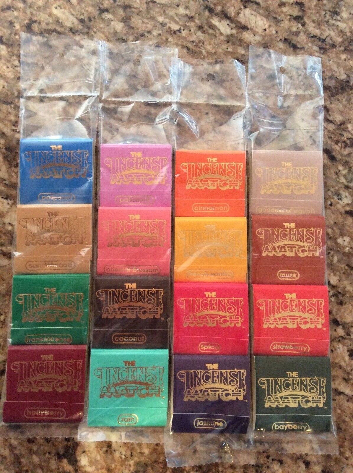 Incense Match Books Assorted Variety Scented Matches - Lot of 16 Fragrance 