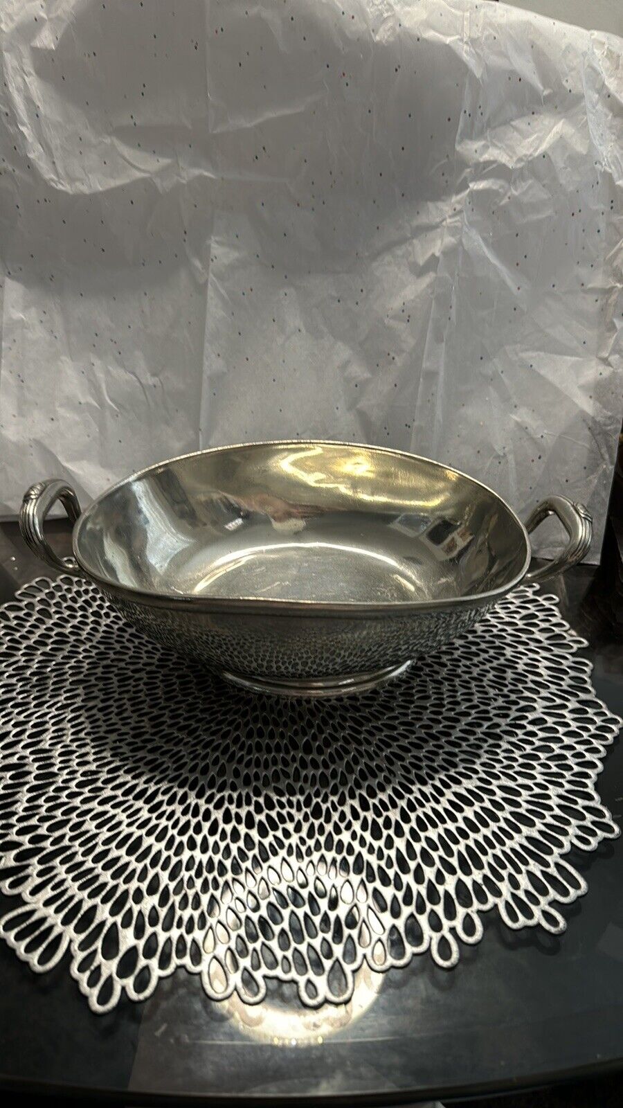 Pierre Deux Silver Plated Tray Serving Dish Plater Handles France Vintage