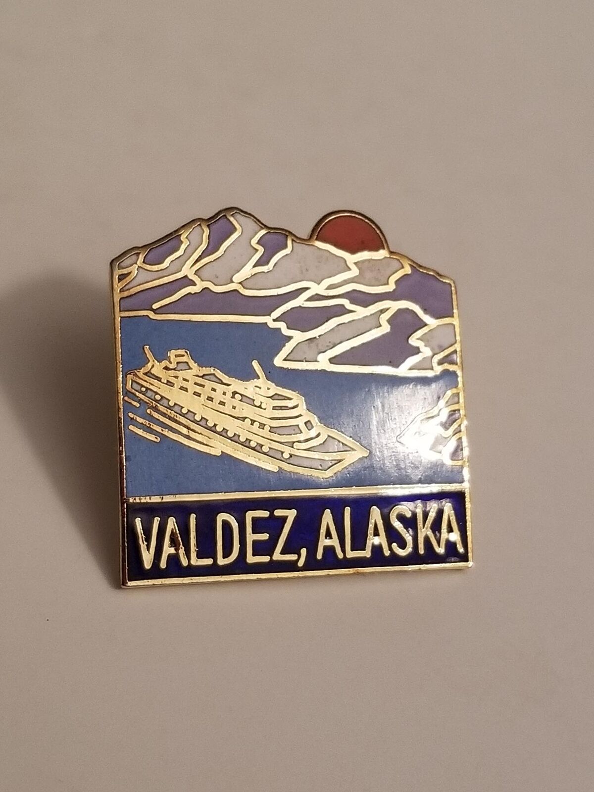 Valdez Alaska Cruise Ship Lapel Pin 3477