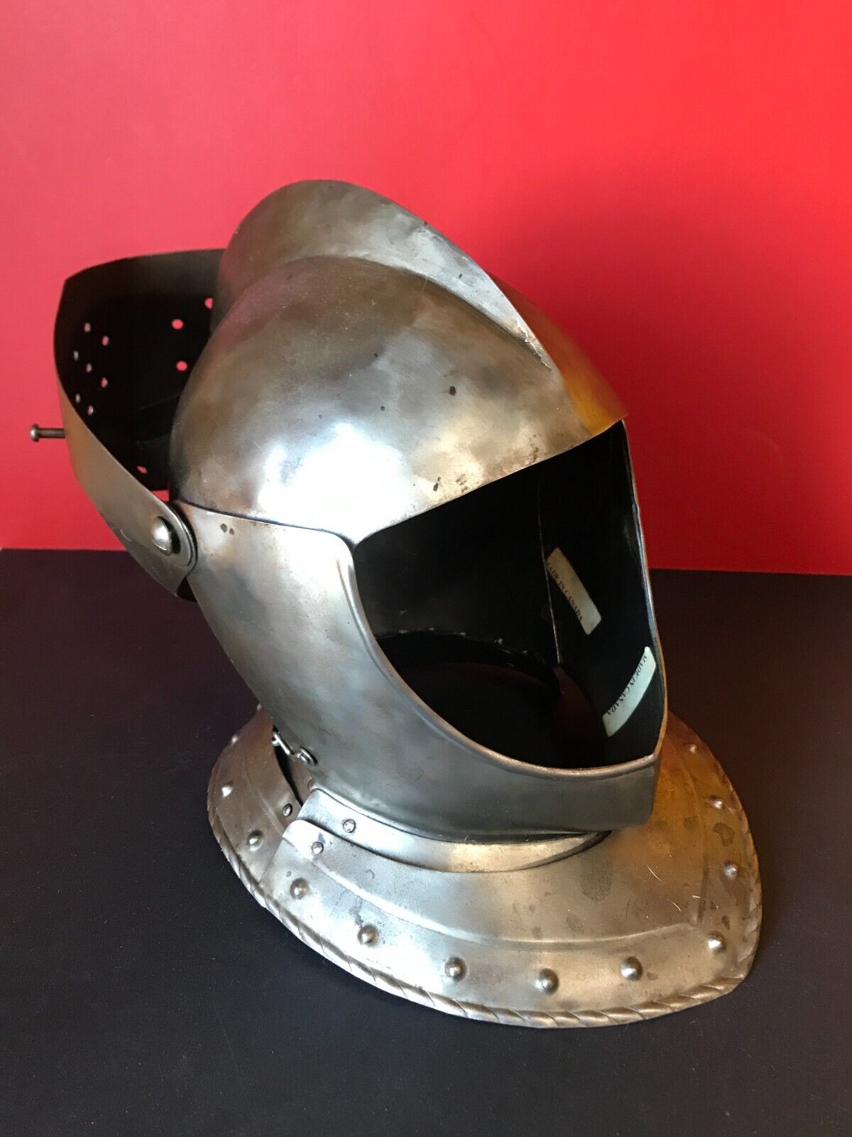Medieval Larp Warrior steel Italian Close Armet Helmet Knight Visor Helmet