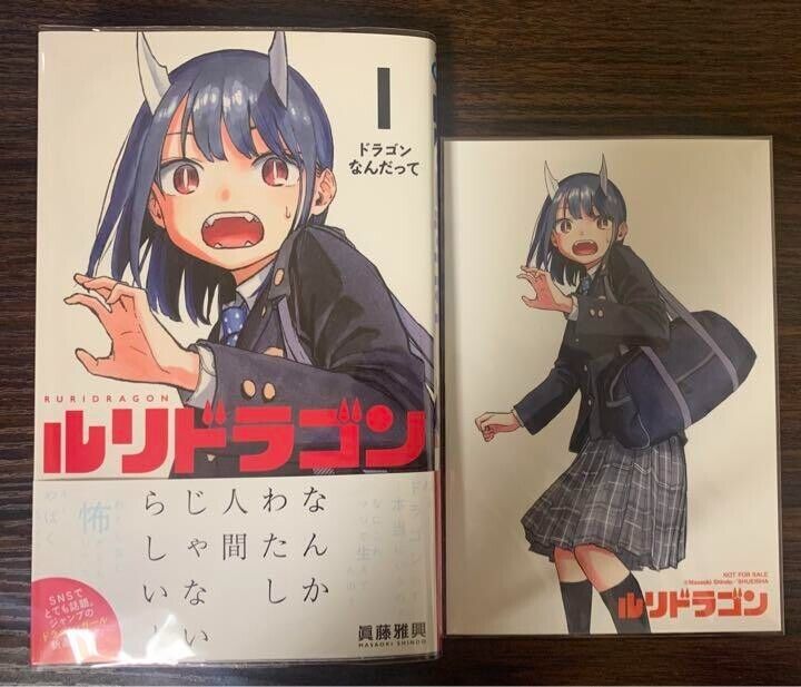 Ruri Dragon 1st Edition Vol.1 Japanese language Manga Jump with illustrated card