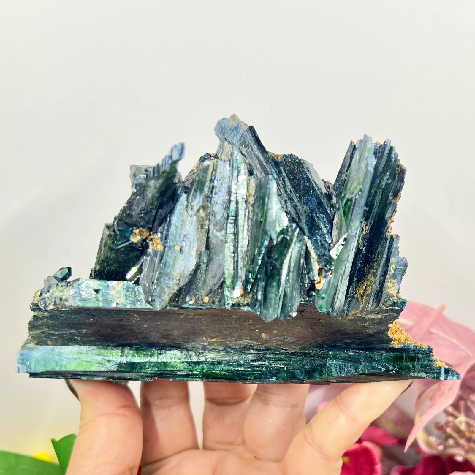 Large Vivianite Specimen Raw Crystal with Stand Australian Seller