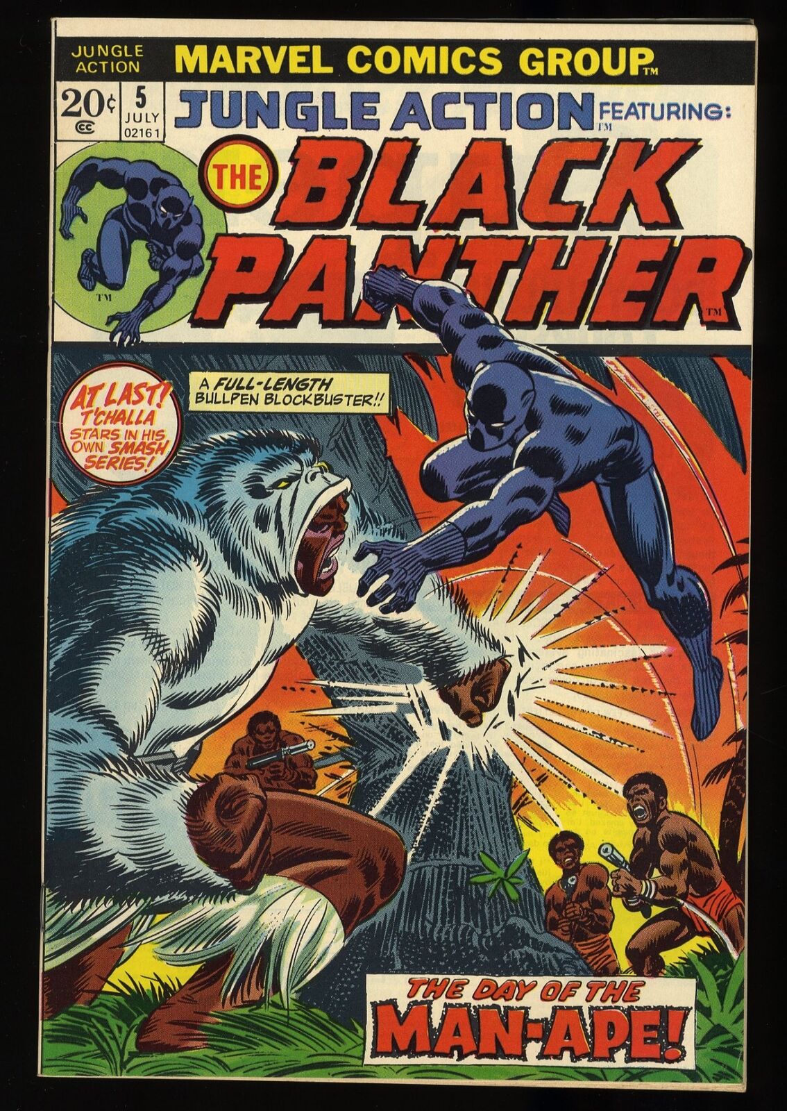 Jungle Action #5 NM 9.4 1st Black Panther in title Roy Thomas Marvel 1973