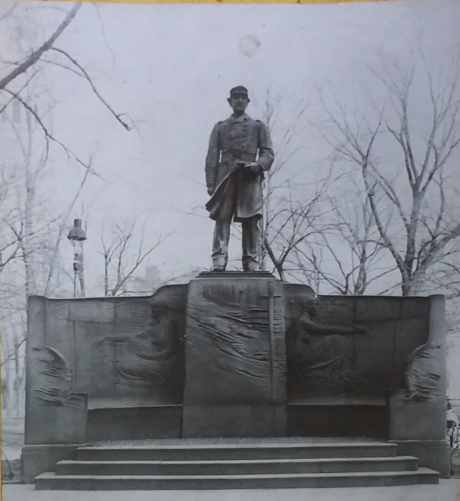David Glasgow Farragut Monument, Madison Square Garden,Magic Lantern Glass Slide