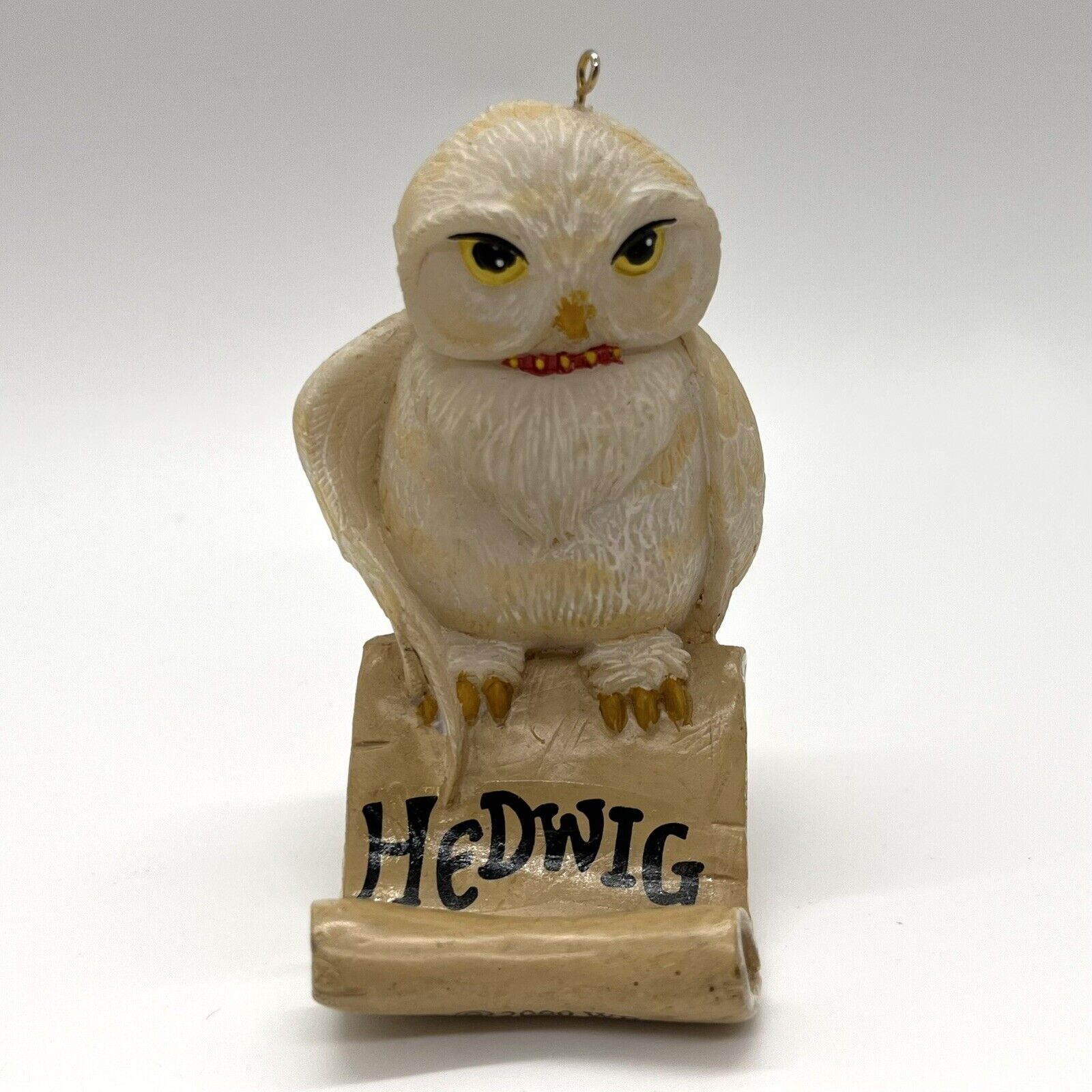Vintage 2000 Kurt Adler Harry Potter Hedwig Owl w/Scroll Ornament WB