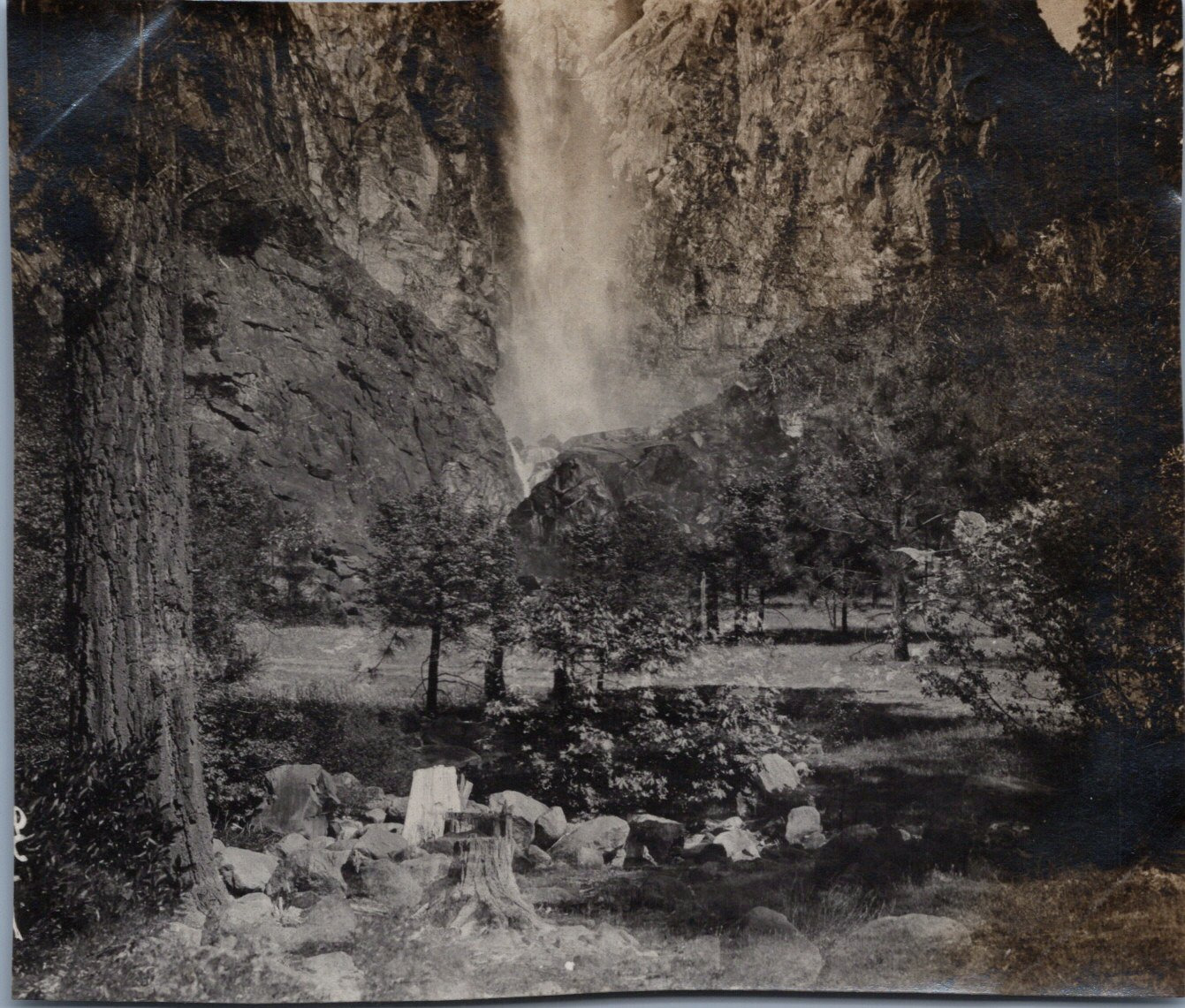 USA, California, Yosemite, Cascade, Vintage Print, ca.1910 Vintage Print Strip