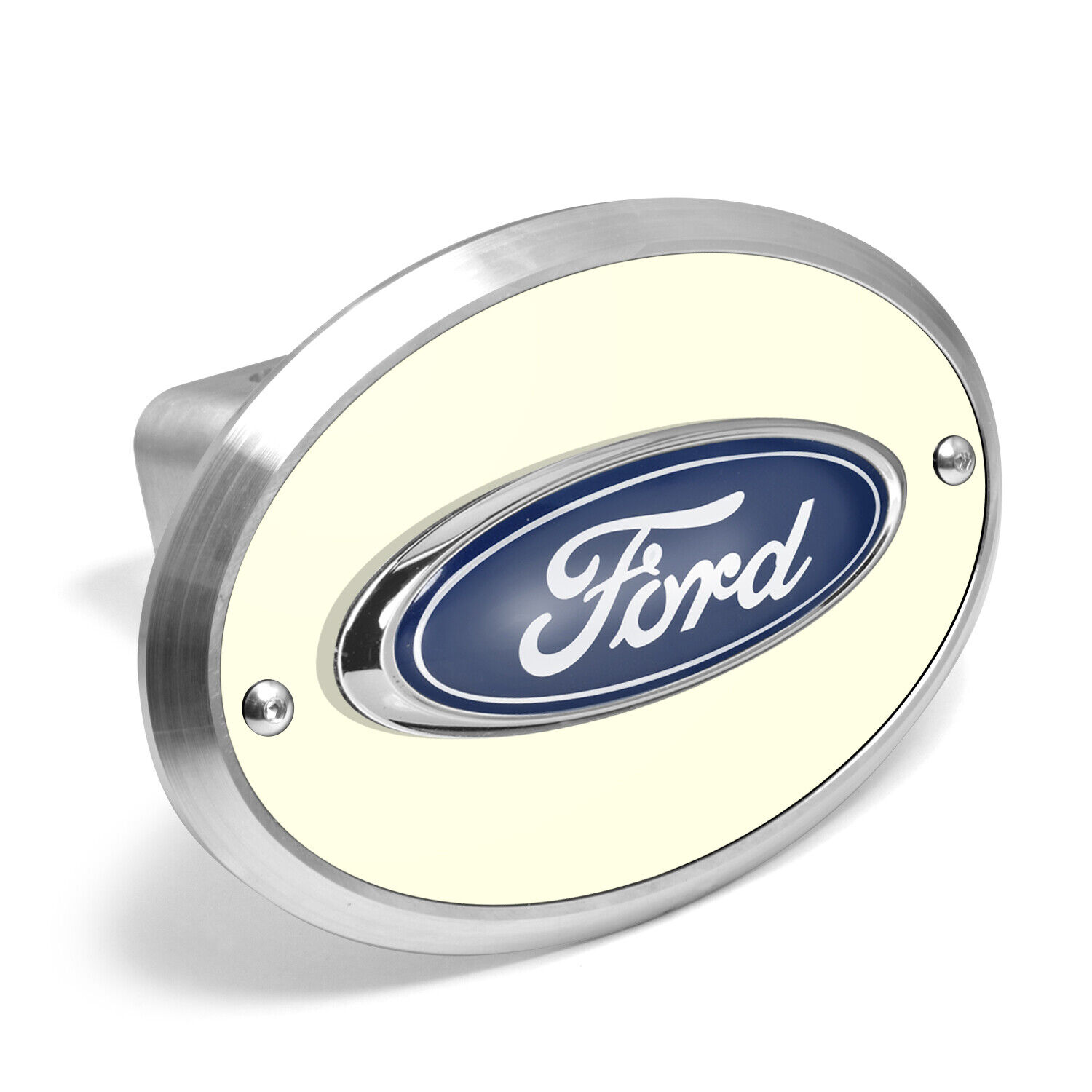 Ford 3D Logo Night Glow Luminescent Oval Billet Aluminum Hitch Cover