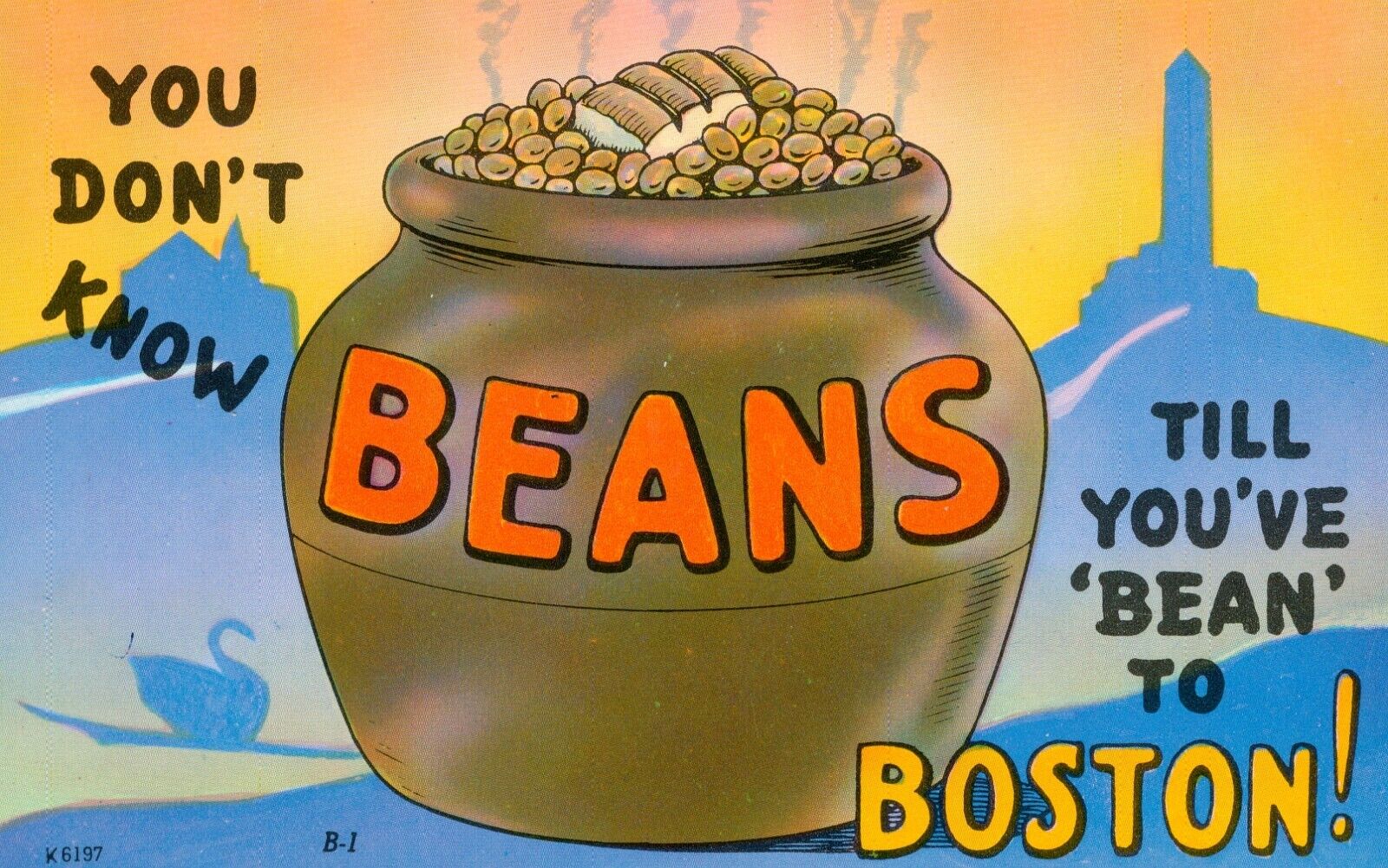 Boston Beans Postcard - Massachusetts - A0032